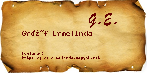 Gróf Ermelinda névjegykártya